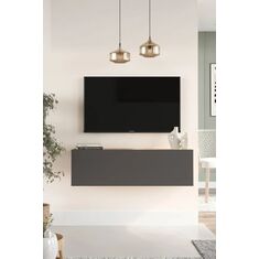 Stewehome Έπιπλο τηλεόρασης με πόρτα από πεύκο 100x32x29 cm 275949 |  Έπιπλα τηλεόρασης στο espiti