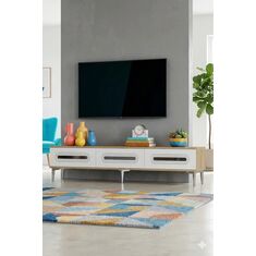 Stewehome Έπιπλο τηλεόρασης 180 cm με ντουλάπια από Συνθετικό ξύλο σε μοντέρνο στιλ 180x30x41 cm 564228 |  Έπιπλα τηλεόρασης στο espiti