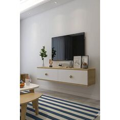 Stewehome Κλασική επιτοίχια βάση τηλεόρασης από Συνθετικό ξύλο 120x30x26 cm 345293 |  Έπιπλα τηλεόρασης στο espiti