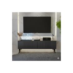 Stewehome Μοντέρνο έπιπλο τηλεόρασης με πόρτα από σανίδα μελαμίνης 120x30x41 cm 861207 |  Έπιπλα τηλεόρασης στο espiti