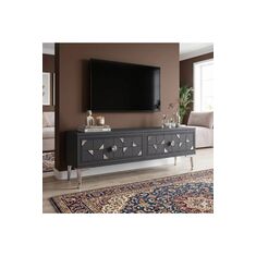 Stewehome Έπιπλο τηλεόρασης 120 cm με ντουλάπια σε μοντέρνο στιλ 120x30x41 cm 524573 |  Έπιπλα τηλεόρασης στο espiti