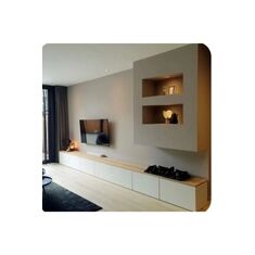 Stewehome Έπιπλο τηλεόρασης με ντουλάπι Μπεζ 360x30x30 cm 369951 |  Έπιπλα τηλεόρασης στο espiti