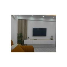 Stewehome Μοντέρνα επιπλο τηλεόρασης με ντουλάπι από σανίδα μελαμίνης Λευκό 180x30x30 cm 486571 |  Έπιπλα τηλεόρασης στο espiti