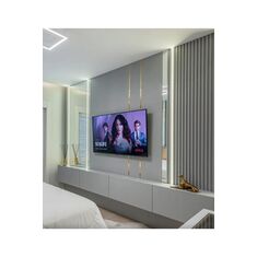 Stewehome Μοντέρνα επιπλοσύνθεση τηλεόρασης με ντουλάπι από σανίδα μελαμίνης Λευκό 180x30x30 cm 681143 |  Έπιπλα τηλεόρασης στο espiti