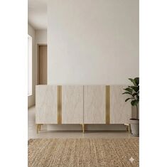 Stewehome Κονσόλα και έπιπλο τηλεόρασης με ράφι και ντουλάπια για το σαλόνι μοντέρνου στιλ 150x32x75 cm 568292 |  Βιτρίνες - Έπιπλα εισόδου στο espiti