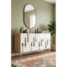 Stewehome Κονσόλα έπιπλο τηλεόρασης πολύχρηστο ντουλάπι και γωνιά καφέ από σανίδα μελαμίνης 120x32x75 cm 192061 |  Βιτρίνες - Έπιπλα εισόδου στο espiti
