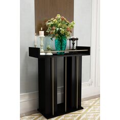 Stewehome Κονσόλα με ράφι μοντέρνου στιλ 75x85x85 cm 947082 |  Βιτρίνες - Έπιπλα εισόδου στο espiti