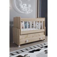 Stewehome Κούνια με συρτάρι και δυνατότητα κούνιας για τη μητέρα σε σκανδιναβικό στυλ 100x112x92 cm 347568 |  Παιδικά έπιπλα στο espiti