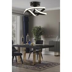 Stewehome Μοντέρνο μεταλλικό LED πλαφονιέ φωτιστικό για σαλόνι κουζίνα καθιστικό υπνοδωμάτιο Χρυσό 20x25x20 cm 954722 |  Οροφής στο espiti