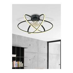 Stewehome Μοντέρνο φωτιστικό οροφής με 3 φώτα led για σαλόνι καθιστικό κουζίνα από μέταλλο Πολύχρωμο 50x50x20 cm 751108 |  Οροφής στο espiti