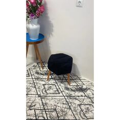 Stewehome Διακοσμητικό πουφ σκαμπό εξαγωνικό 40x40 cm 365703 |  Πουφ στο espiti