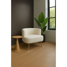 Stewehome Μονό πολυθρόνα με μεταλλικά πόδια και υφασμάτινη επένδυση teddy μοντέρνου στιλ 849600 |  Πολυθρόνες σαλονιού στο espiti