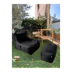 Stewehome Πουφ αχλάδι και υποπόδιο 35x75x70 cm 528926 |  Πουφ στο espiti