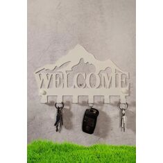 Stewehome Διακοσμητική μεταλλική κρεμάστρα τοίχου για κλειδιά Λευκό 28x14x14 cm 648772 |  Καλόγεροι -Κρεμάστρες στο espiti