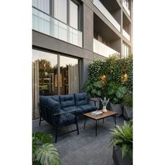 Stewehome Σετ μπαλκονιού με γωνιακό κάθισμα μεταλλικό σκανδιναβικού στιλ ρετρό 70x45x72 cm 988884 |  Σετ τραπεζαρία κήπου στο espiti