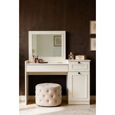Stewehome Τραπέζι μακιγιάζ με καθρέφτη στυλ 120x145x41 cm 245909 |  Συρταριέρες -Κονσόλες στο espiti