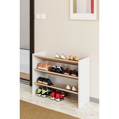Stewehome Ραφιέρα παπουτσιών με 3 ράφια Πολύχρωμο 58x36x82 cm 487447 |  Παπουτσοθήκες στο espiti
