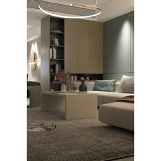 Stewehome Τραπέζι σαλονιού ορθογώνιο μοντέρνο με λειτουργικότητα από σανταλάμ Μπεζ 120x60 cm 459361 |  Τραπεζάκια σαλονιού στο espiti