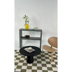 Stewehome Μέσο τραπεζάκι σαλονιού από MDF στρογγυλό μοντέρνου στιλ Μαύρο 110x70 cm 814467 |  Τραπεζάκια σαλονιού στο espiti