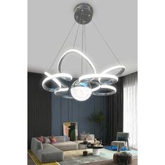 Stewehome μοντέρνο φωτιστικό οροφής led με δυνατότητα αλλαγής χρώματος για σαλόνι και καθιστικό 574929 |  Οροφής στο espiti
