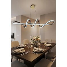 Stewehome μοντέρνο φωτιστικό οροφής με led σε 3 χρώματα για σαλόνι και καθιστικό από αλουμίνιο 95x25x81 cm 841786 |  Οροφής στο espiti