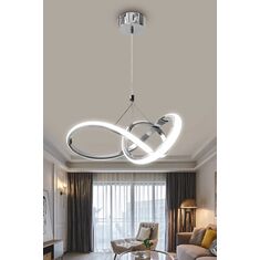 Stewehome Φωτιστικό οροφής με LED και λευκό φως από χρώμιο για διάδρομο και χολ 60x22x81 cm 965683 |  Οροφής στο espiti