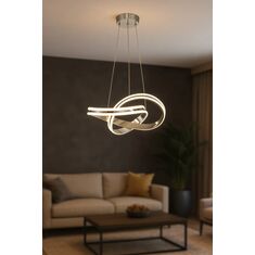Stewehome μοντέρνο φωτιστικό οροφής με 3 χρώματα led και ρυθμιστή έντασης για σαλόνι από μέταλλο (Yukseklik: 91 100 cm | Χώρα προέλευσης: TR) 506397 |  Οροφής στο espiti