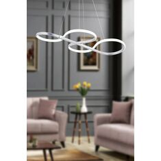 Stewehome Φωτιστικό οροφής με LED σε στυλ εσκίτμε για σαλόνι κουζίνα δωμάτιο και χολ 45x70 cm 864436 |  Οροφής στο espiti