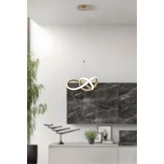 Stewehome μοντέρνο κρεμαστό φωτιστικό με led για σαλόνι κουζίνα δωμάτιο και διάδρομο από αλουμίνιο με εφέ παλαίωσης 675373 |  Οροφής στο espiti