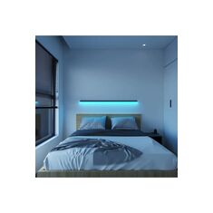 Stewehome Φωτιστικό LED με μεταλλική βάση και απομακρυσμένο χειριστήριο για νυχτερινό φωτισμό RGB Εκρού 627766 |  Δαπέδου στο espiti
