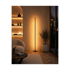 Stewehome Μεταλλικό φωτιστικό δαπέδου με ράβδο led rgb με τηλεχειριστήριο και ρυθμιζόμενη φωτεινότητα Μαύρο 804553 |  Δαπέδου στο espiti