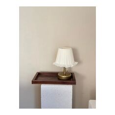 Stewehome Σετ 2 τεμαχίων επιτραπέζιο φωτιστικό με όψη παλαιωμένου χρυσού και διακοσμητική δίσκος με παλαιωμένη όψη Κρεμ 29x19x3 cm 11669220 |  Επιτραπέζια στο espiti