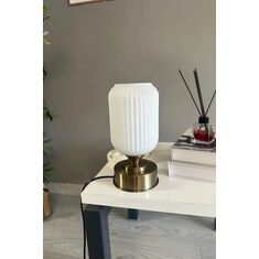 Stewehome Διακοσμητικό φωτιστικό γραφείου πυραμίδα από γυαλί Λευκό 95440075 |  Επιτραπέζια στο espiti