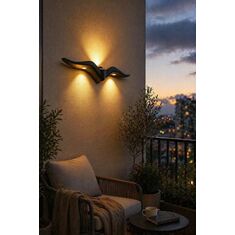 Stewehome Διακοσμητικός φωτισμός τοίχου led με μαύρη πλαστική βάση για εσωτερικούς και εξωτερικούς χώρους Μαύρο 91597945 |  Απλίκες στο espiti