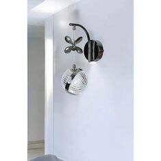Stewehome Φωτιστικό τοίχου LED με πεταλούδα και πέτρες σε χρώμιο Ασημί 50333430 |  Απλίκες στο espiti