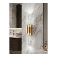 Stewehome Μοντέρνο φωτιστικό τοίχου LED με ακρυλικό διακοσμητικό και μπαταρία Χρυσό 60726469 |  Απλίκες στο espiti