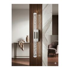 Stewehome Μοντέρνο φωτιστικό τοίχου LED μεσαίου μεγέθους 40 cm με ασημί φινίρισμα και λευκό LED 28986669 |  Απλίκες στο espiti