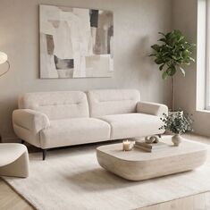 Καναπές τριθέσιος Anbola pakoworld εκρού ύφασμα 213x87x80εκ |  Καναπέδες στο espiti