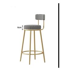 Stewehome Μπαρ καρέκλα με ύψος καθίσματος 65 cm από μέταλλο με χρυσή επιχρύσωση χρωμίου Χρυσό 78591751 |  Σκαμπώ μπαρ στο espiti