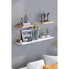 Stewehome Σετ 3 τεμαχίων μποέμ ραφιών τοίχου Ισκανδιναβικού στυλ από σανίδα με κρυφή σύνδεση Πολύχρωμο 196668 |  Ραφιέρες τοίχου στο espiti