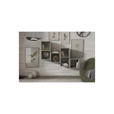 Stewehome Σετ τετραγωνικών ραφιών τοίχου για αξεσουάρ και βιβλία από σουνταλάμ μοντέρνου στιλ Πράσινο 135x30x29.8 cm 8529074 |  Ραφιέρες τοίχου στο espiti