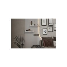 Stewehome Σετ 2 τεμαχίων μοντέρνων λευκών ραφιών τοίχου από σουνταλάμ Λευκό 40x10x10 cm 66694570 |  Ραφιέρες τοίχου στο espiti