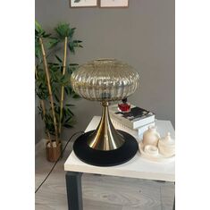 Stewehome Διακοσμητική επιτραπέζια λάμπα από γυαλί με μέταλλο για παιδικό δωμάτιο Μπεζ 6898708 |  Επιτραπέζια στο espiti