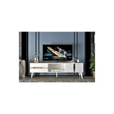 Stewehome Έπιπλο τηλεόρασης με ντουλάπι 150x30x45 cm 154994 |  Έπιπλα τηλεόρασης στο espiti