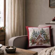 Μαξιλαροθήκη Frimel - 45x45cm με γέμιση 52019547 Teoran |  Χριστουγεννιάτικα Μαξιλάρια στο espiti