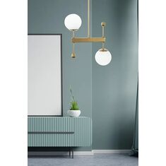 Stewehome Mirza 2 Φωτιστικά Επισκέπτης Εκλεκτό Φωτιστικό Ε27 -Μπρούντζος 66x30 cm 773154 |  Οροφής στο espiti