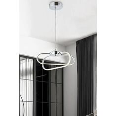 Stewehome Ecrin Διπλό Κρεμαστό Φωτιστικό LED Χρώμιο Φως Ημέρας 31x23x70 cm 543773 |  Οροφής στο espiti