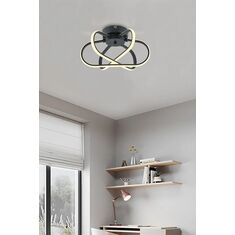 Stewehome Elvan τριπλό μοντέρνο LED φωτιστικό οροφής ανθρακί 35x35x25 cm 583965 |  Οροφής στο espiti
