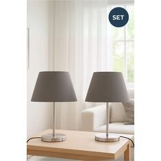 Stewehome Σετ 2 διακοσμητικών φωτιστικών με χρωμιωμένη βάση 1.5x22x15 cm 25588715 |  Επιτραπέζια στο espiti