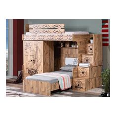 Stewehome Κρεβάτι κουκέτα με ντουλάπα δύο θυρών 80634221 |  Παιδικά έπιπλα στο espiti
